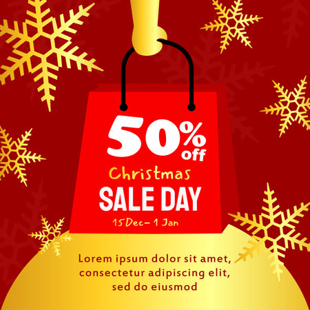 christmas sale day bannersのイラスト素材