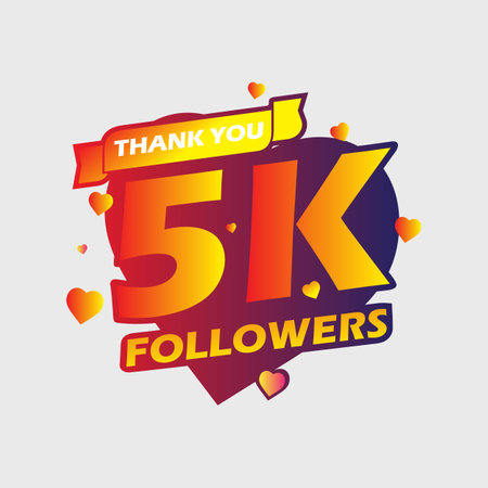 Thank you followers badgeのイラスト素材