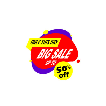 Big sale banner template design, mega sale special offer. end of season special offer bannerのイラスト素材