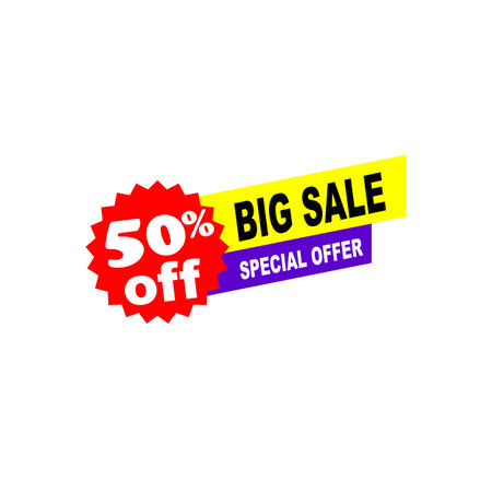Sale banner template design, mega sale special offer. end of season special offer bannerのイラスト素材