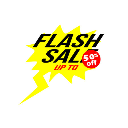 Flash sale banner template designのイラスト素材
