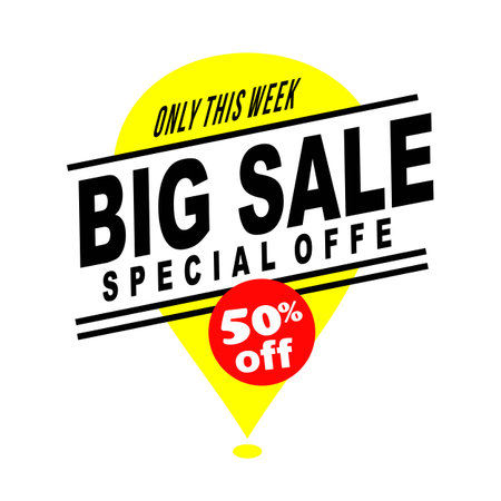 Sale banner template design, mega sale special offer. end of season special offer bannerのイラスト素材