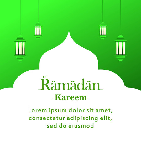 ramadan kareem social media post templateのイラスト素材