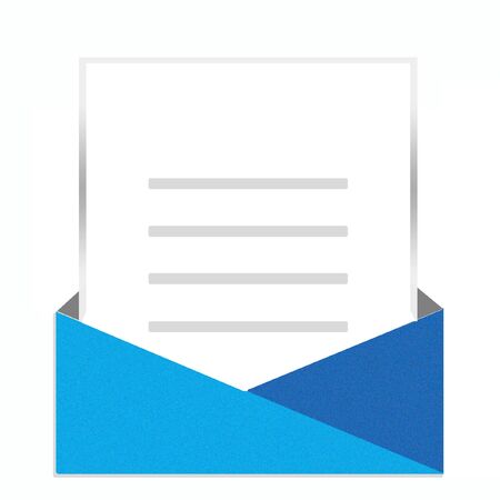 Message in the shape of letter on paper inside one on