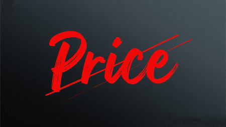 Striking 'Price' text in red with a dynamic slash, ideal for marketing that grabs attention. Perfect for retail promotions and sales campaigns.の素材