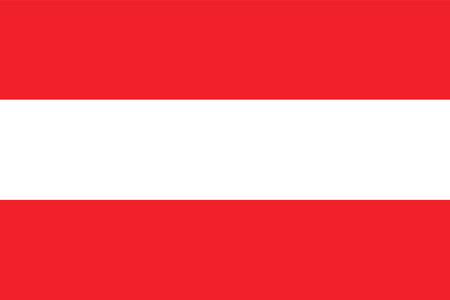 High quality Austria flag vector in red white red stripes. Perfect for graphic design, web, print, education, cultural, and national identity projects.のイラスト素材
