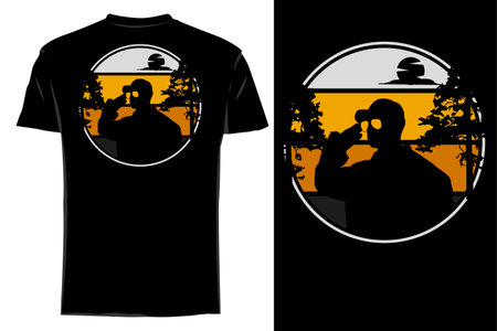 Respect soldier t shirt mockup retro vintageのイラスト素材