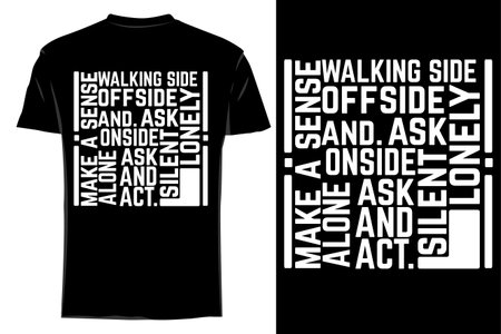 Simple typography t-shirt mockupのイラスト素材