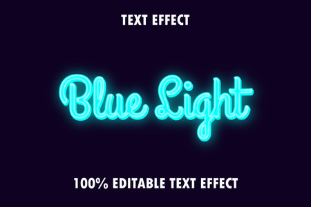 EDITABLE TEXT EFFECT BLUE LIGHTのイラスト素材