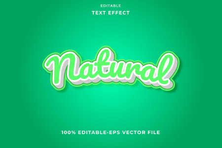 EDITABLE TEXT EFFECT NATURALのイラスト素材