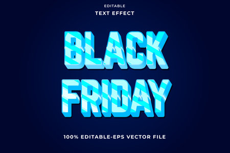 EDITABLE TEXT EFFECT BLACK FRIDAYのイラスト素材