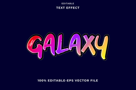 EDITABLE TEXT EFFECT GALAXYのイラスト素材