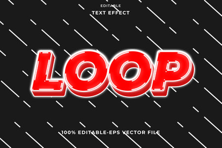 EDITABLE TEXT EFFECT RED LOOPのイラスト素材