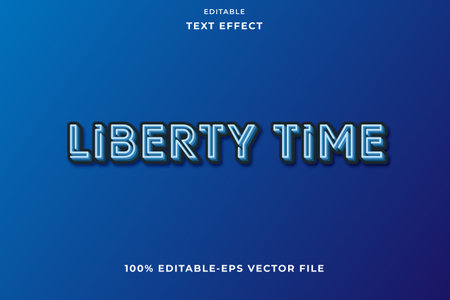 EDITABLE TEXT EFFECT LIBERTY TIMEのイラスト素材