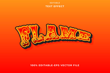 EDITABLE TEXT EFFECT FLAMEのイラスト素材