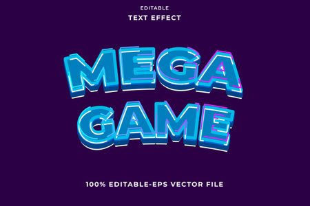 EDITABLE TEXT EFFECT MEGA GAMEのイラスト素材
