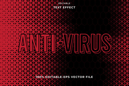EDITABLE TEXT EFFECT ANTI-VIRUSのイラスト素材