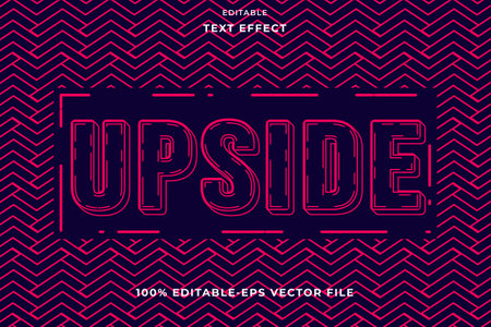 EDITABLE TEXT EFFECT UPSIDEのイラスト素材