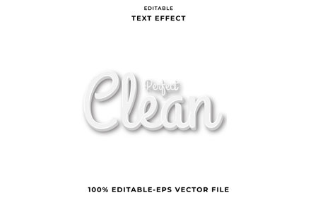 EDITABLE TEXT EFFECT PERFECT CLEAN WHITEのイラスト素材