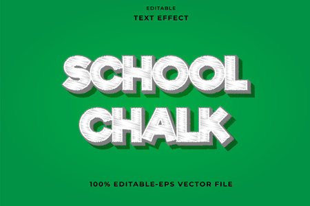 EDITABLE TEXT EFFECT SCHOOL CHALKのイラスト素材