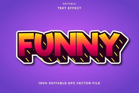 EDITABLE TEXT EFFECT FUNNY MODERN STYLEのイラスト素材