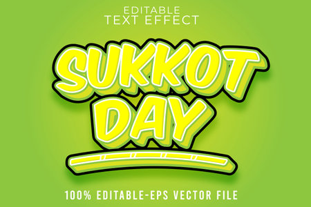 Editable text effect sukkot with fancy comic styleのイラスト素材