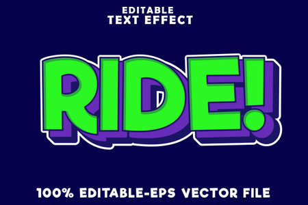Editable text effect ride with new comic pop art styleのイラスト素材