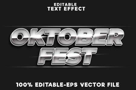 Editable text effect Oktoberfest with oktoberfest luxury styleのイラスト素材