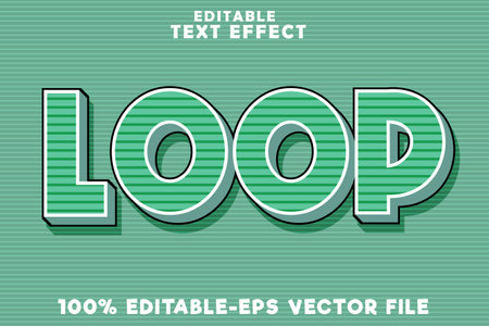 Editable text effect loop with retro classic styleのイラスト素材