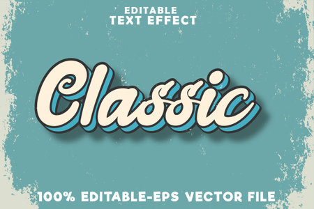 Editable text effect classic with vintage styleのイラスト素材