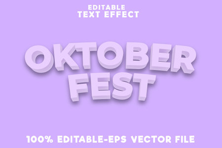 Editable text effect Oktoberfest with new simple modern styleのイラスト素材