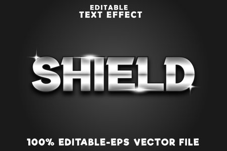 Editable text effect shield with luxury styleのイラスト素材