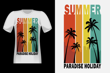 Summer Vintage Retro T-Shirt Designのイラスト素材