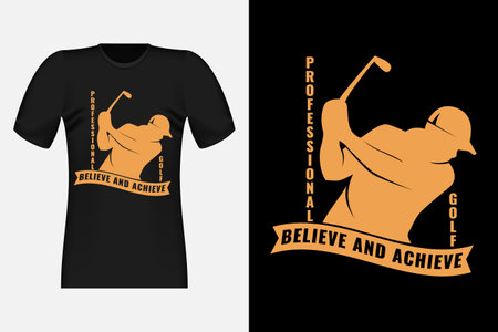 Professional Golf Vintage Retro T-Shirt Designのイラスト素材