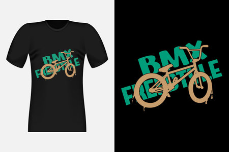 Bmx Freestyle Vintage T-Shirt Design Illustrationのイラスト素材