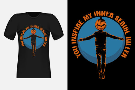Halloween Typography Vintage T-Shirt Design Illustrationのイラスト素材