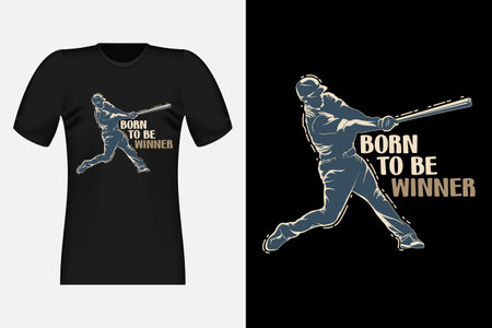 Born To Be Winner Vintage T-Shirt Designのイラスト素材