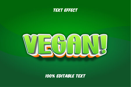 Vegan Editable Text Effectのイラスト素材