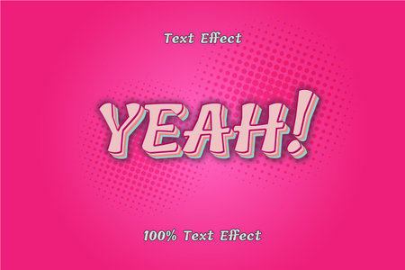 Yeah Editable Text Effectのイラスト素材