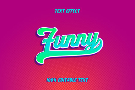 Funny Editable Text Effectのイラスト素材