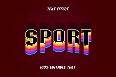Sport Editable Text Effectのイラスト素材