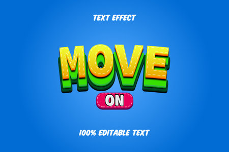 Move On Editable Text Effectのイラスト素材