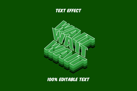 Wait Editable Text Effectのイラスト素材