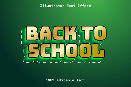 Back To School With Modern Game Cartoon Style Editable Text Effectのイラスト素材