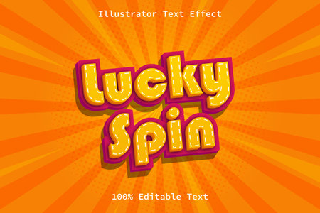 Lucky Spin With Comic Style Editable Text Effectのイラスト素材