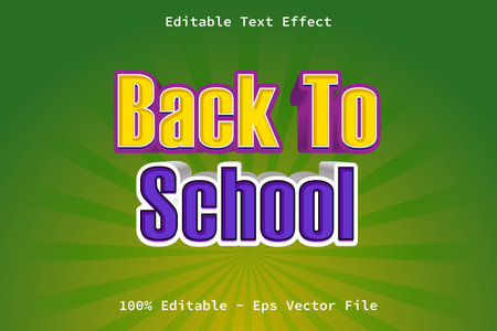 Back to School With Cartoon Style Editable Text Effectのイラスト素材