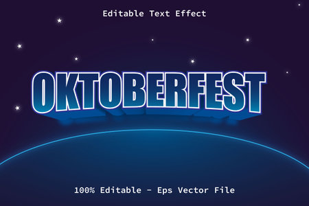 October Fest With Modern Style Editable Text Effectのイラスト素材