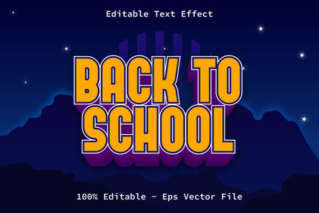 Back To School With Modern Style Editable Text Effectのイラスト素材