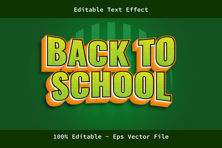 Back To School With Modern Style Editable Text Effectのイラスト素材