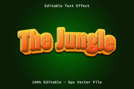 The Jungle With Cartoon Style Editable Text Effectのイラスト素材